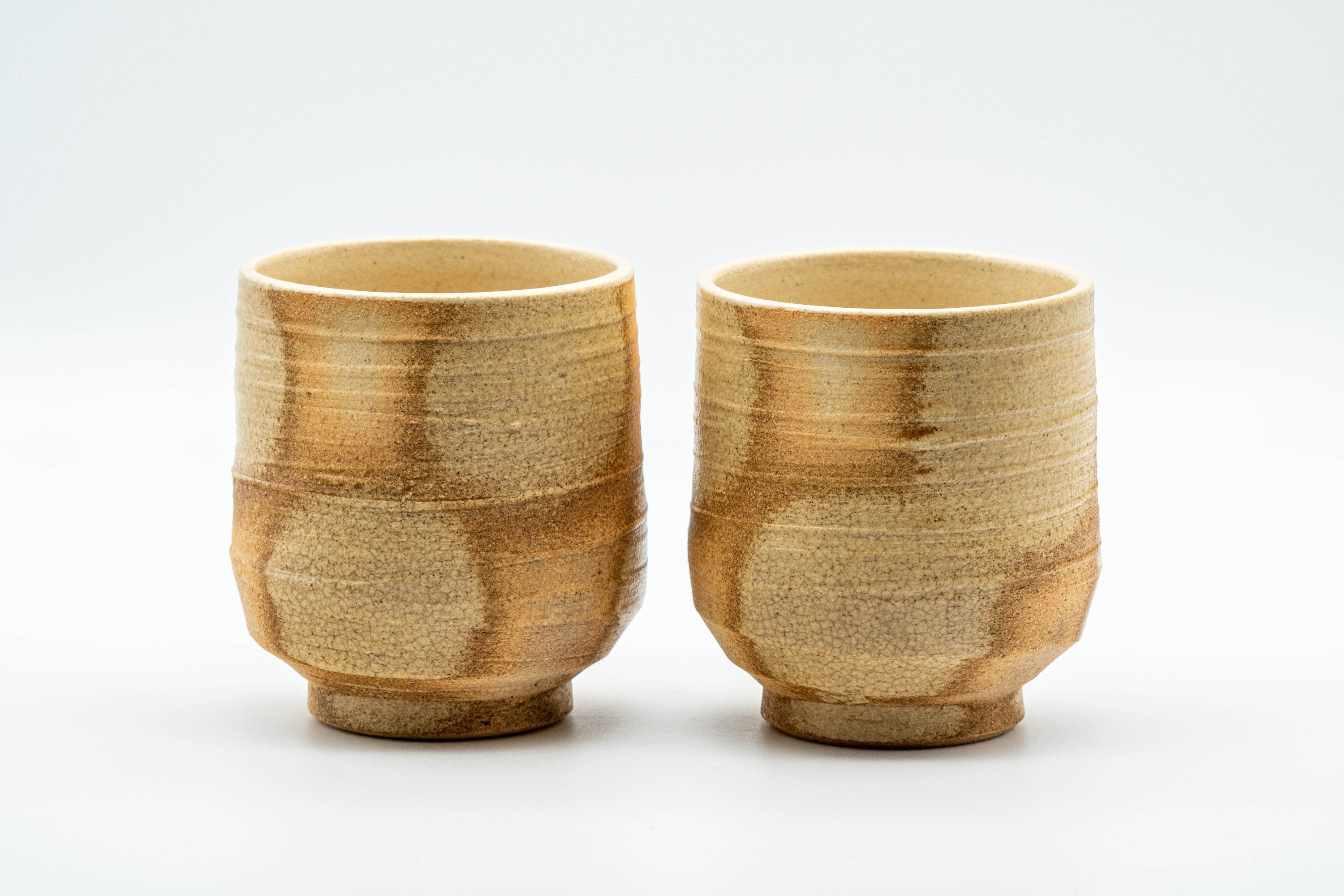 Japanese Teacups - Pair of Giraffe Tsutsu-gata Yunomi - 140ml