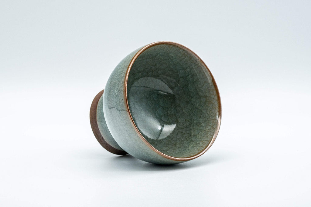 Japanese Teacup - Celadon Glazed Kiyomizu-yaki Yunomi - 130ml