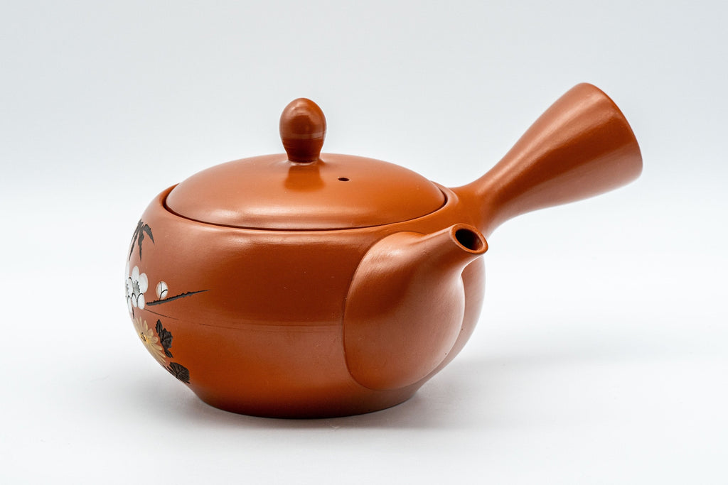 Japanese Kyusu - Bamboo Plum Blossoms Tokoname-yaki Teapot - 350ml