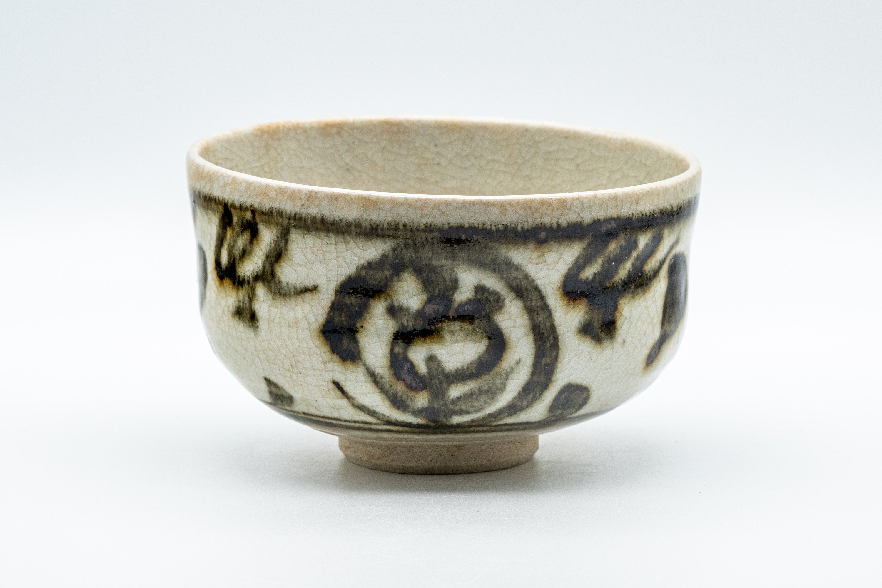 Japanese Matcha Bowl - Abstract Hantsutsu-gata Chawan - 350ml