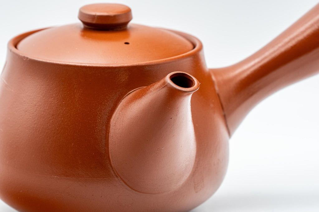 Japanese Kyusu - Bamboo Nasu-gata Tokoname-yaki Debeso Teapot - 300ml