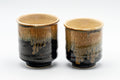 Japanese Teacups - Pair of Meoto Hare's Fur Tsutsu-gata Yunomi