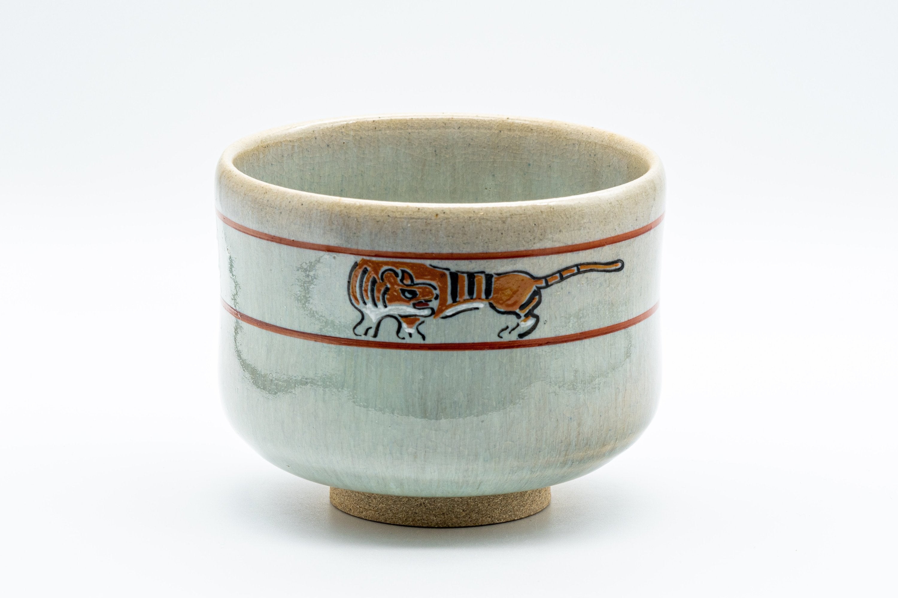 Japanese Matcha Bowl - 赤膚山 Tiger Tsutsu-gata Winter Chawan - 450ml