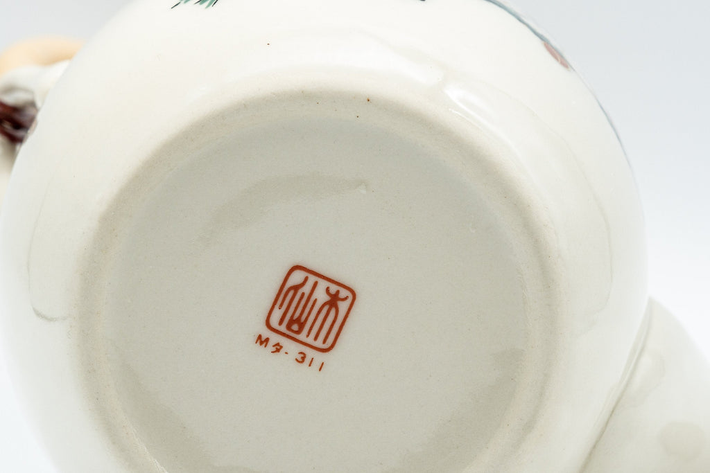 Japanese Tea Set - 木仙 Plum Blossom Arita-yaki Dobin Teapot with Two Yunomi