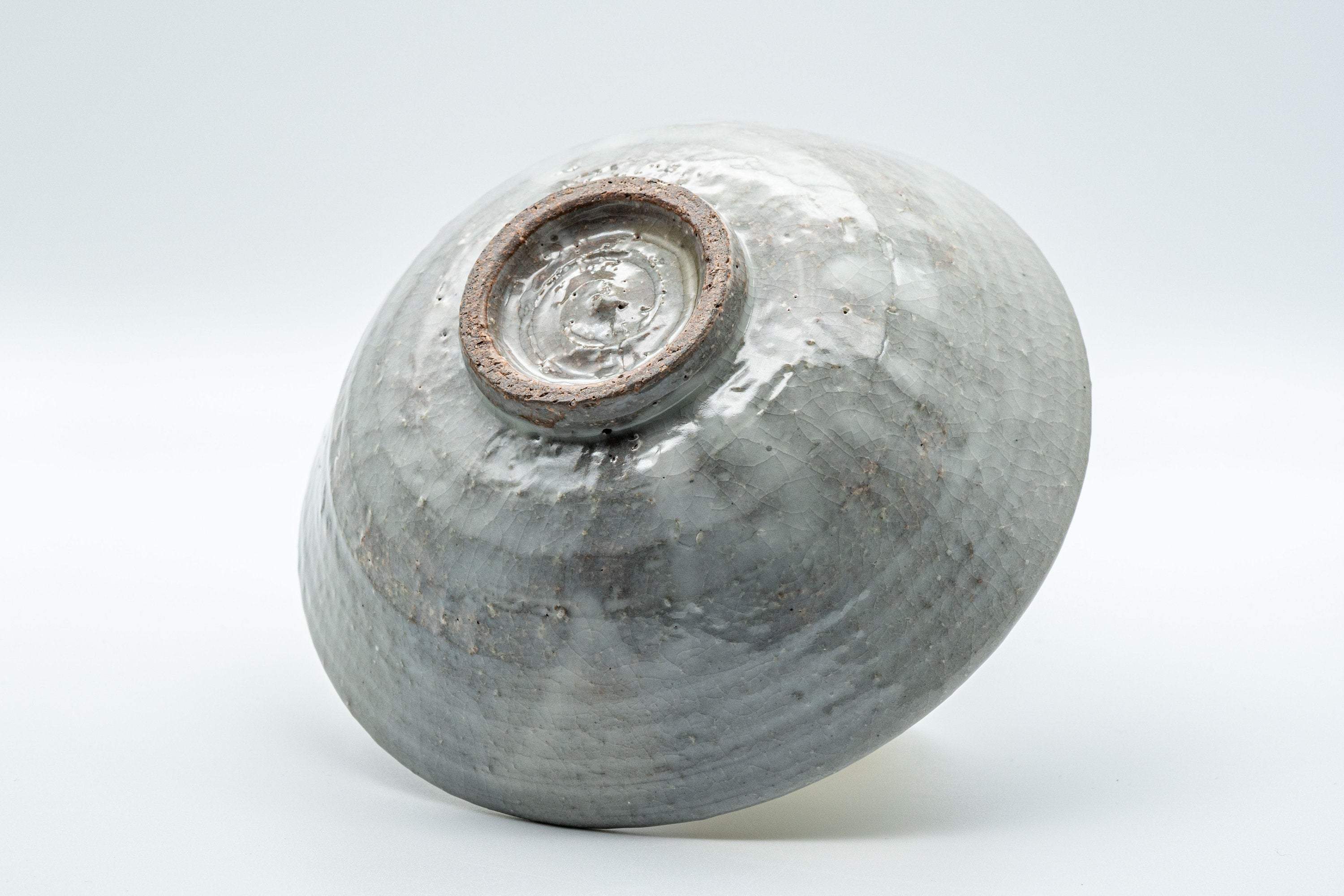 Japanese Matcha Bowl - Milky Gray Glazed Summer Chawan - 300ml