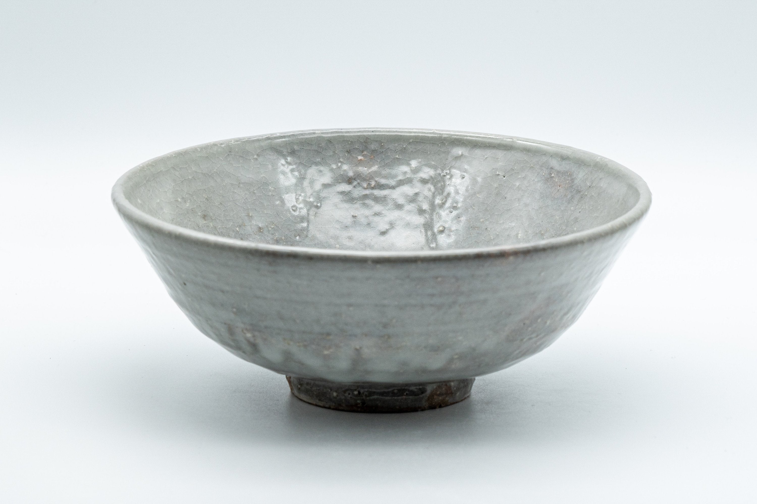 Japanese Matcha Bowl - Milky Gray Glazed Summer Chawan - 300ml