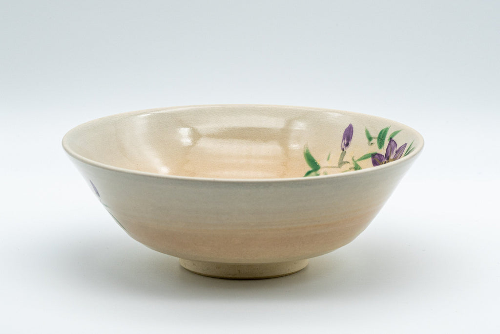 Japanese Matcha Bowl - Floral Hira-gata Summer Chawan - 300ml