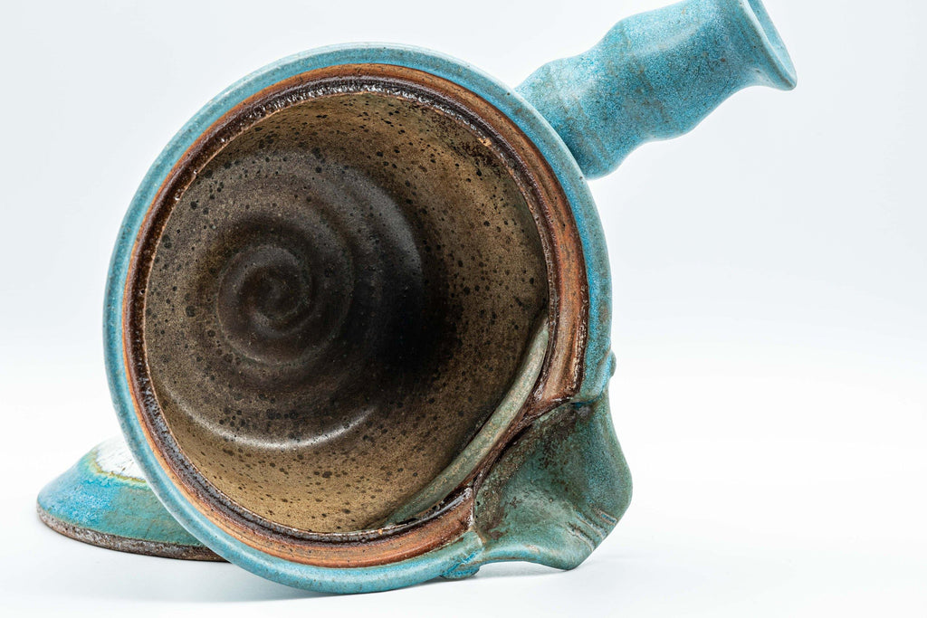 Japanese Kyusu - Large Blue White Unique Do-ake Teapot - 350ml