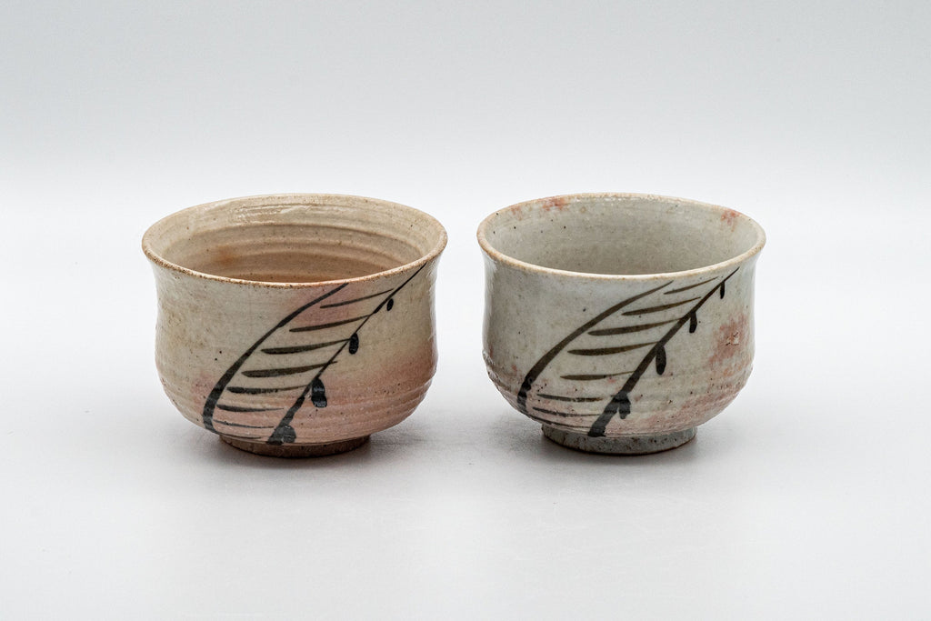 Japanese Teacups - Pair of Curvy Yunomi - 100ml