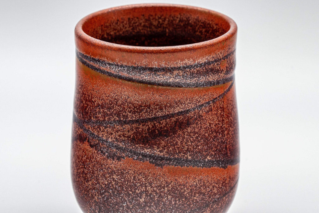 Japanese Teacup - Curvy Red Yunomi - 110ml