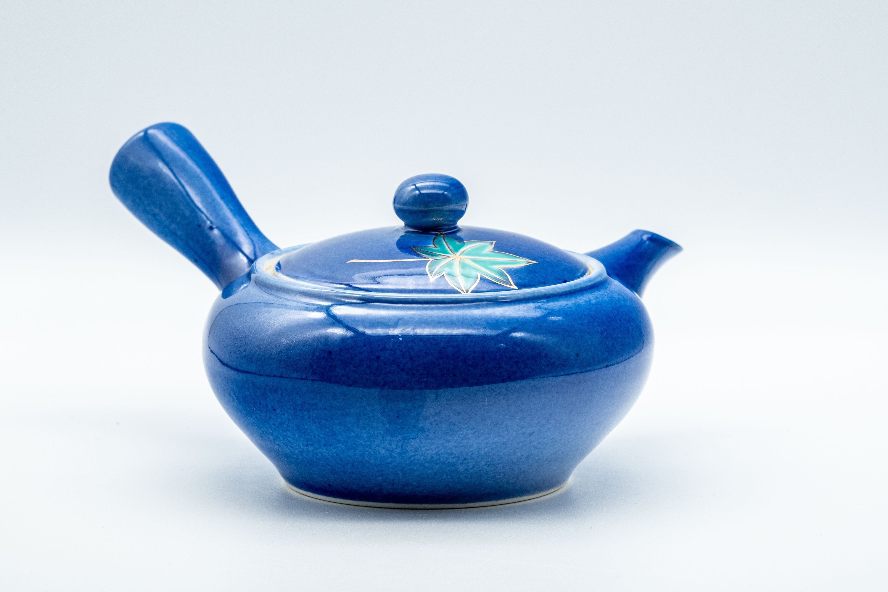 Japanese Kyusu - Momiji Hiramaru-gata Porcelain Debeso Teapot - 300ml