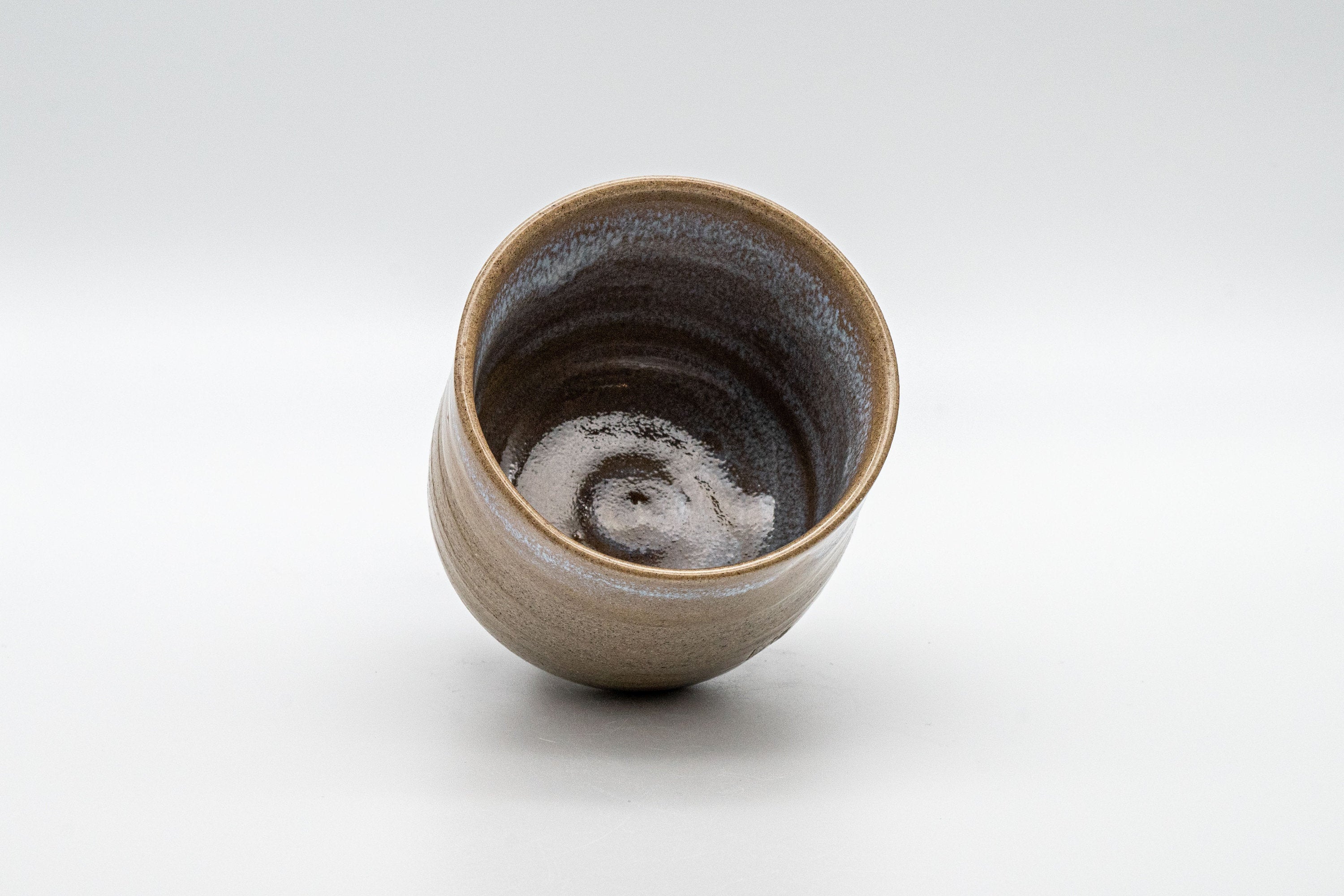 Japanese Teacup - Hare's Fur Stoneware Tsutsu-gata Yunomi - 185ml