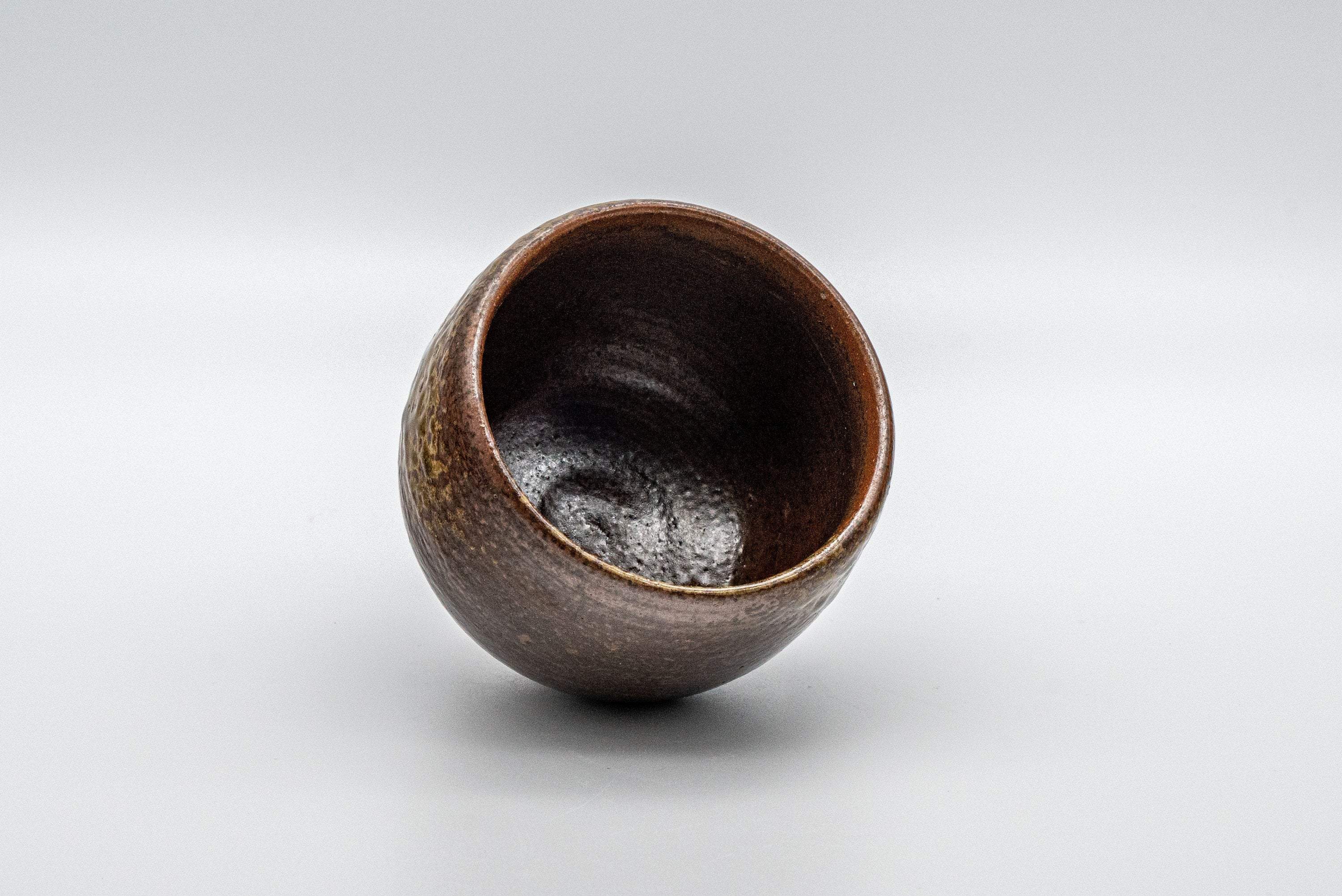 Japanese Teacup - Dark Brown Glazed Yunomi - 145ml