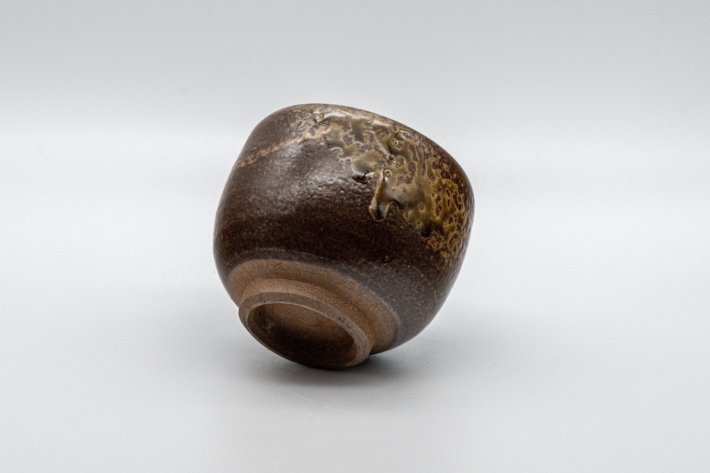 Japanese Teacup - Dark Brown Glazed Yunomi - 145ml