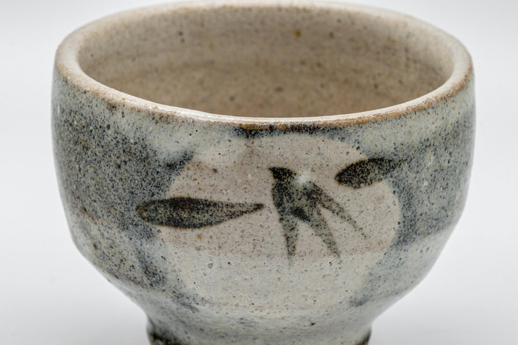 Japanese Teacup - Leafy Grey Yunomi - 125ml