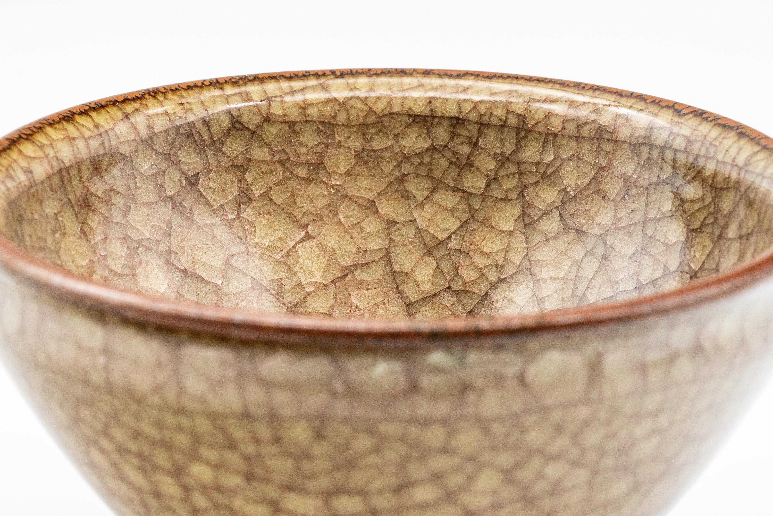 Japanese Teacups - Set of 3 古川利男 Tenmoku-gata Kiyomizu-yaki Senchawan - 140ml