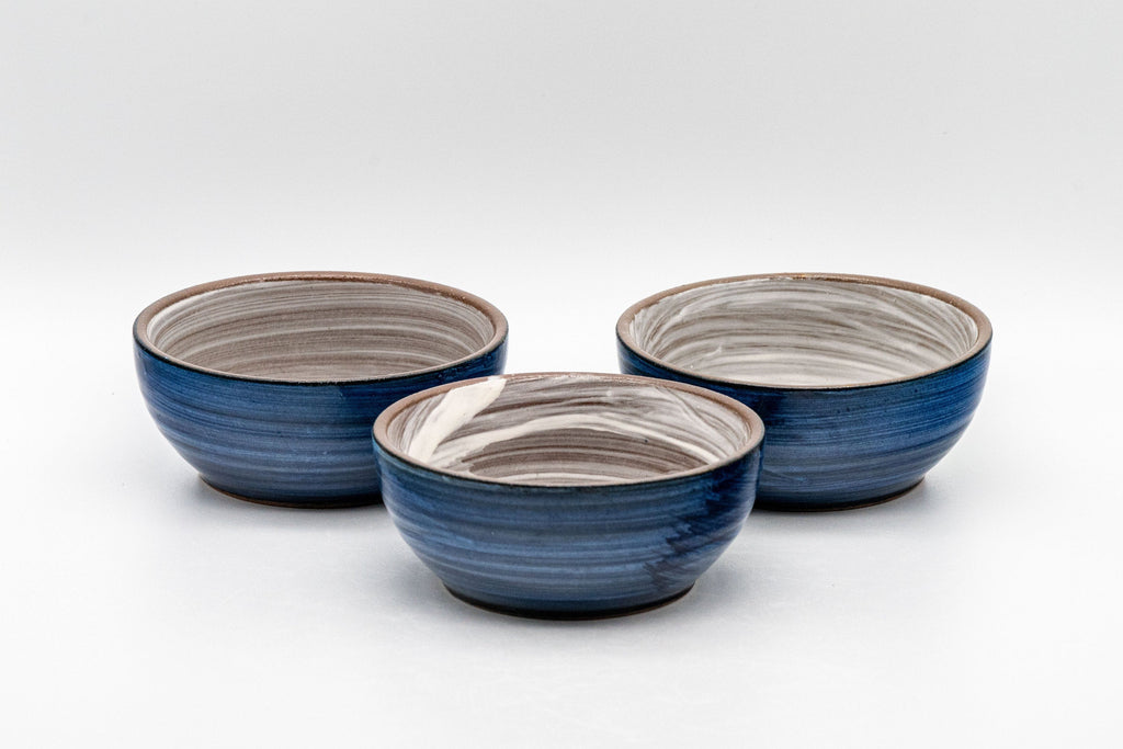 Japanese Teacups - Set of 3 Floral Yunomi - 90ml