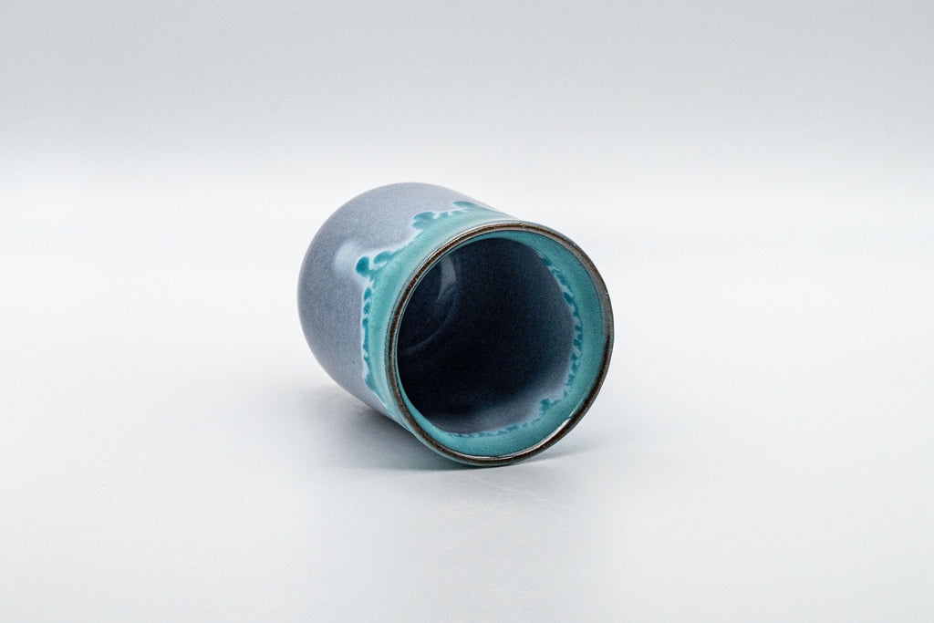 Japanese Teacup - Turquoise Tsutsu-gata Yunomi - 170ml