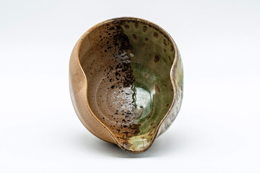 Japanese Yuzamashi - 三滝窯 Half-glazed Katakuchi - 160ml