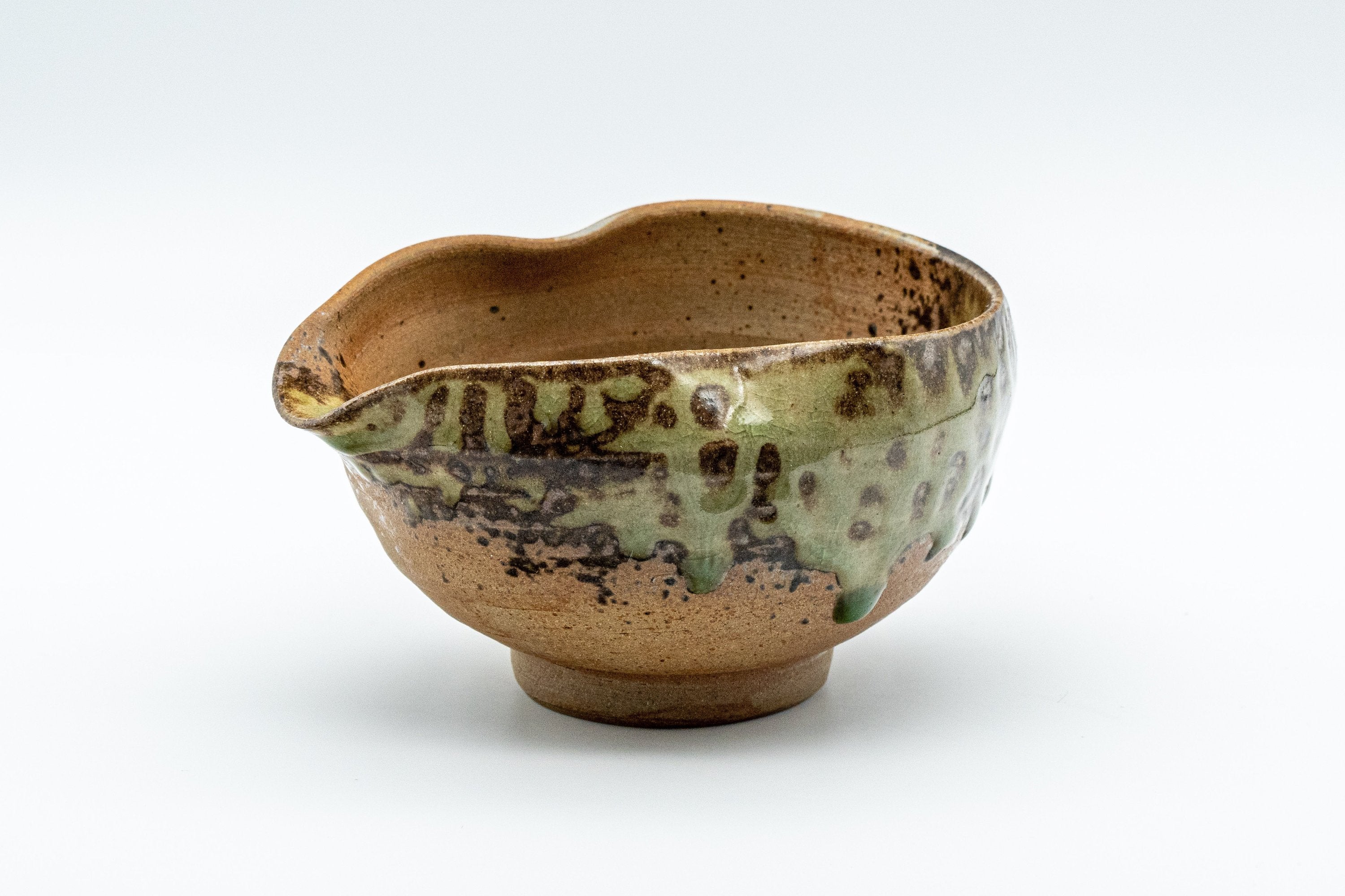 Japanese Yuzamashi - 三滝窯 Half-glazed Katakuchi - 160ml