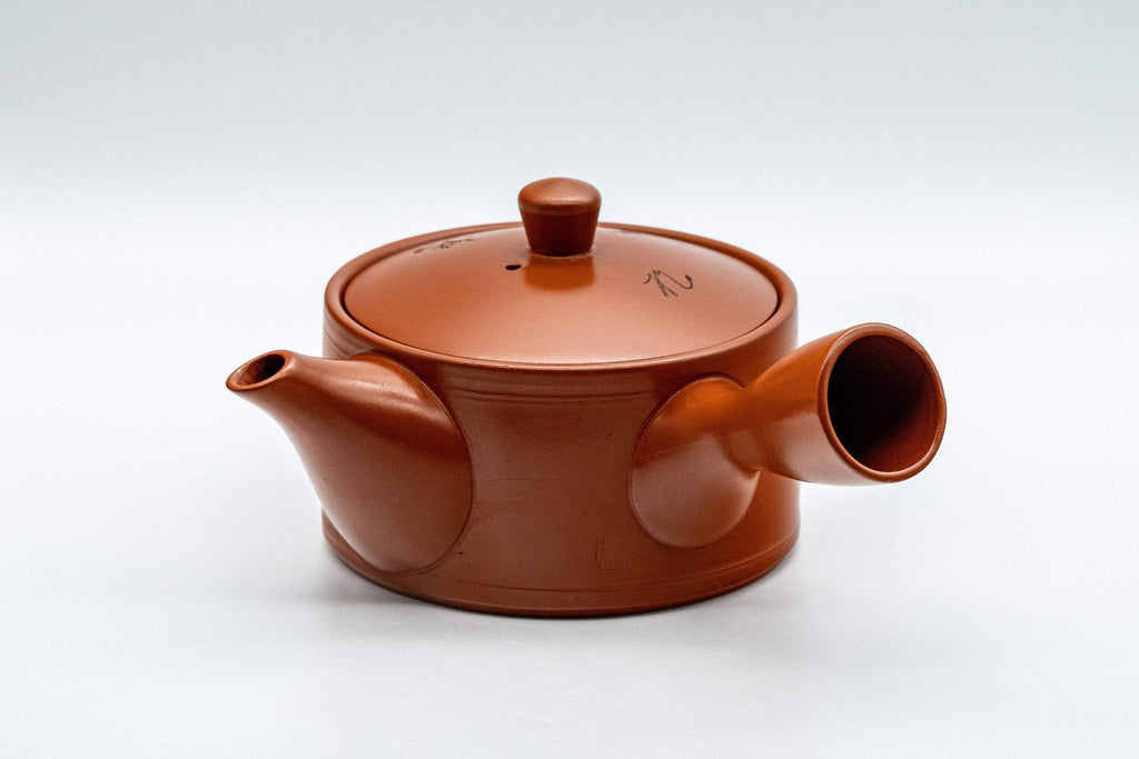 Japanese Kyusu - Calligraphy Hira-gata Tokoname-yaki Teapot - 275ml