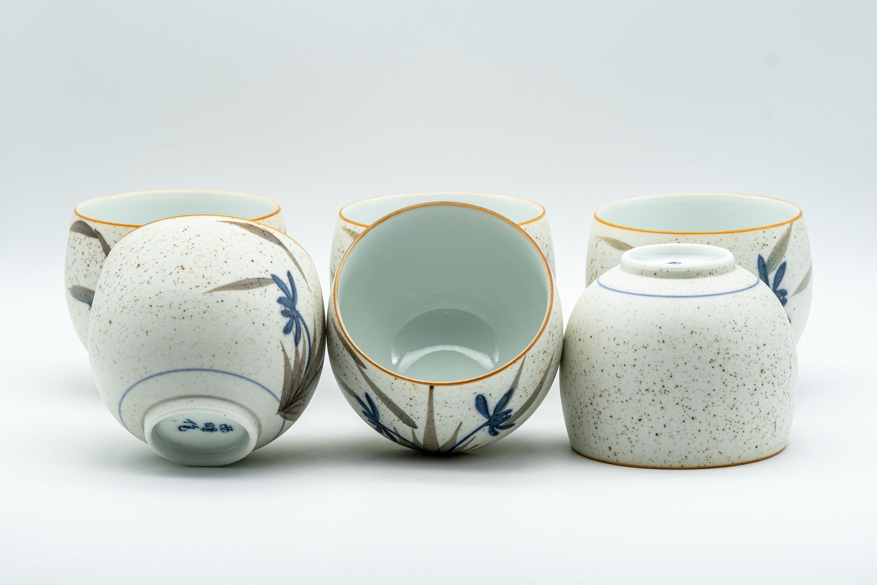 Japanese Tea Set - 西峰窯 Arita-yaki Porcelain Dobin Teapot with 6 Cups - Nishimine Kiln