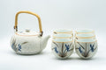 Japanese Tea Set - 西峰窯 Arita-yaki Porcelain Dobin Teapot with 6 Cups - Nishimine Kiln