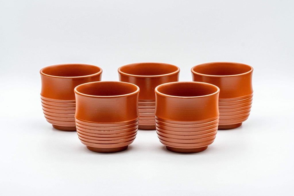 Japanese Tea Set - Tokoname-yaki Debeso Kyusu with 5 Yunomi