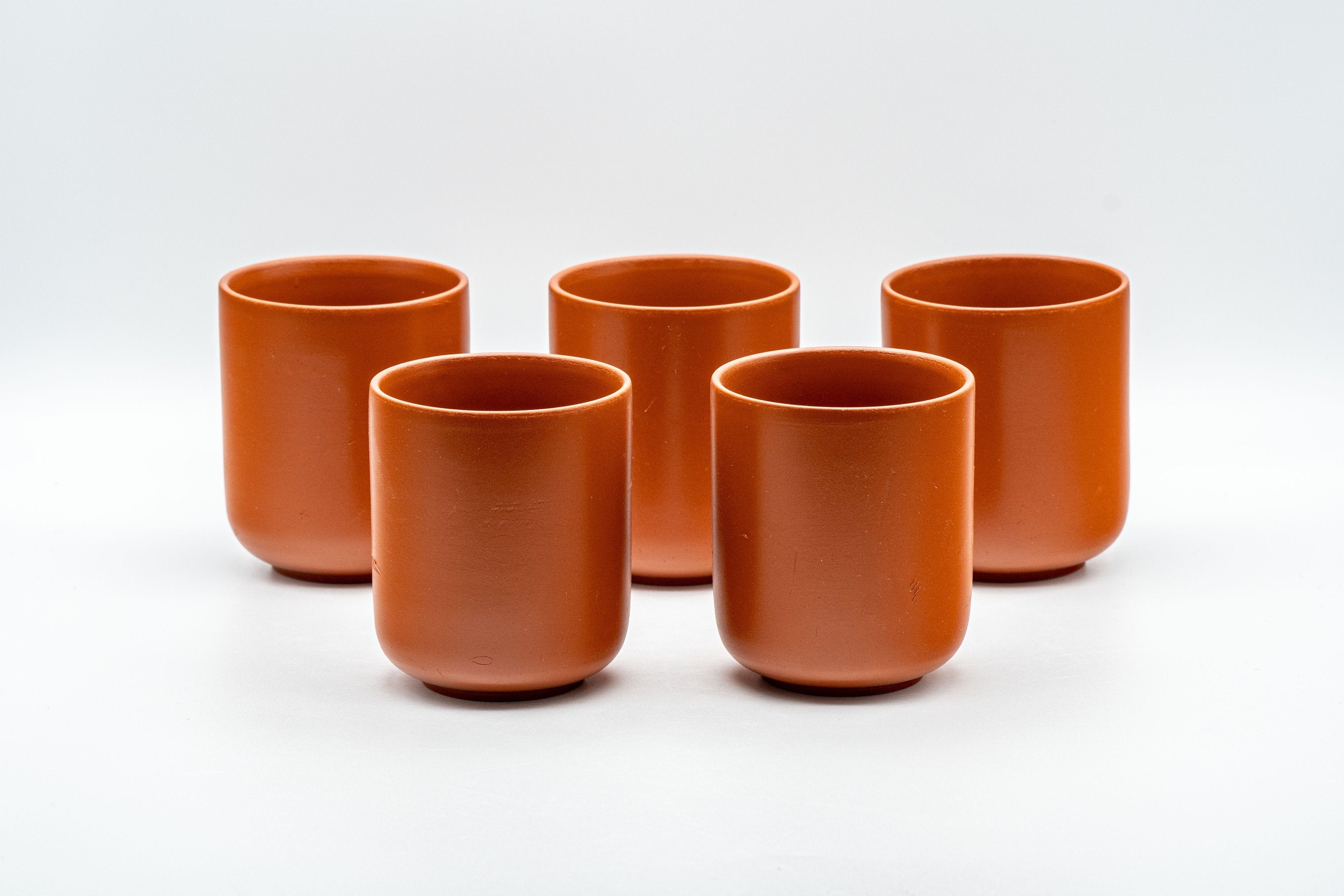 Japanese Tea Set - Bamboo Tokoname-yaki Debeso Kyusu with 5 Yunomi