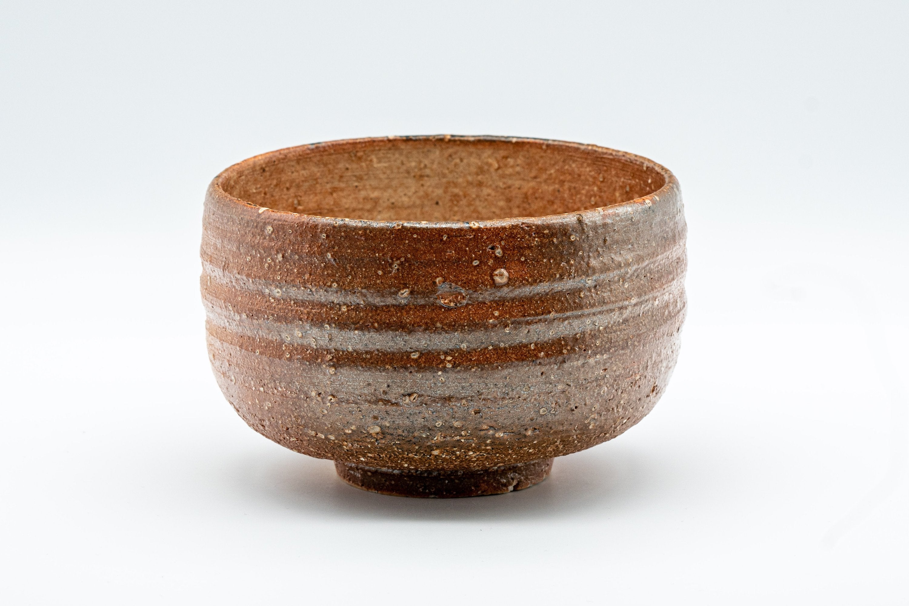 Japanese Matcha Bowl - Gome Glazed Hantsutsu-gata Shigaraki-yaki Chawan - 500ml