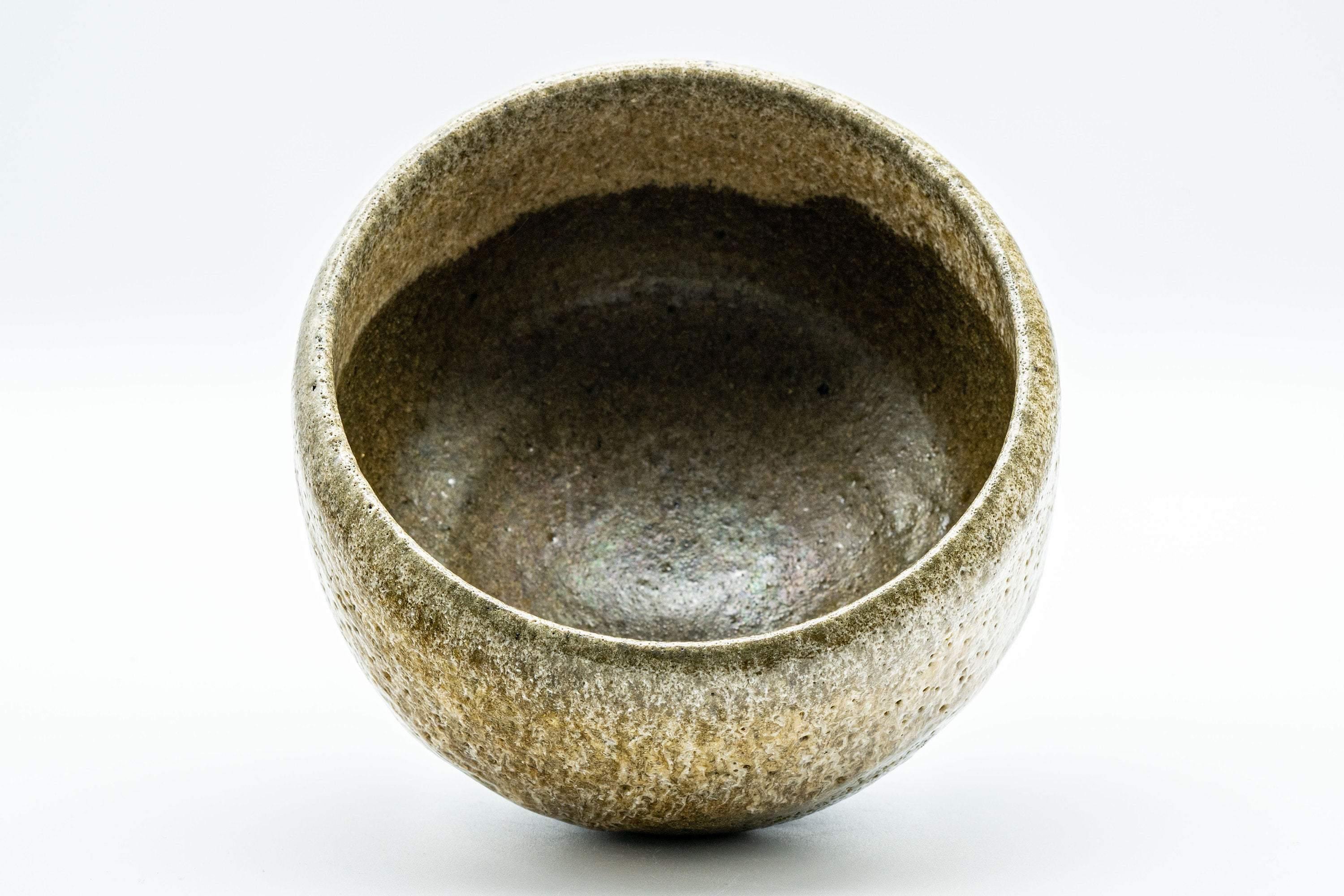 Japanese Matcha Bowl - Textured Glaze Olive-Brown Chawan - 500ml
