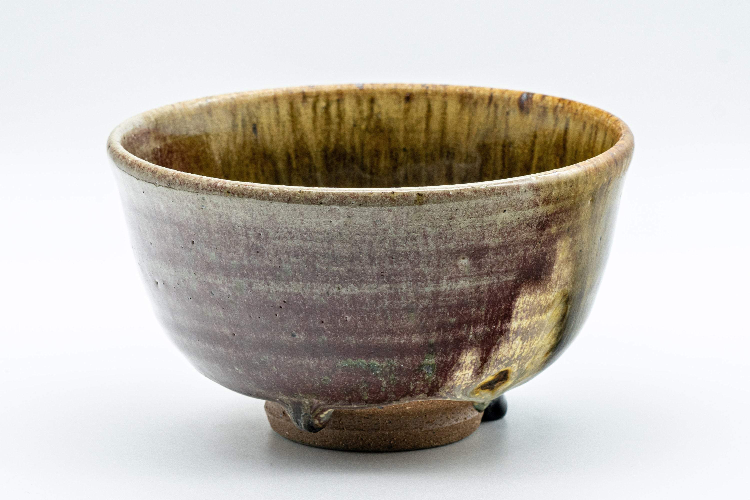 Japanese Matcha Bowl - Hare's Fur Drip Glazed Wan-nari Chawan - 400ml