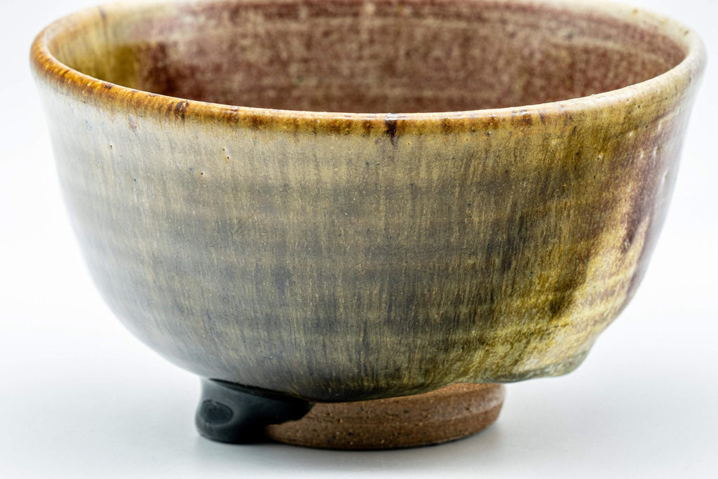 Japanese Matcha Bowl - Hare's Fur Drip Glazed Wan-nari Chawan - 400ml