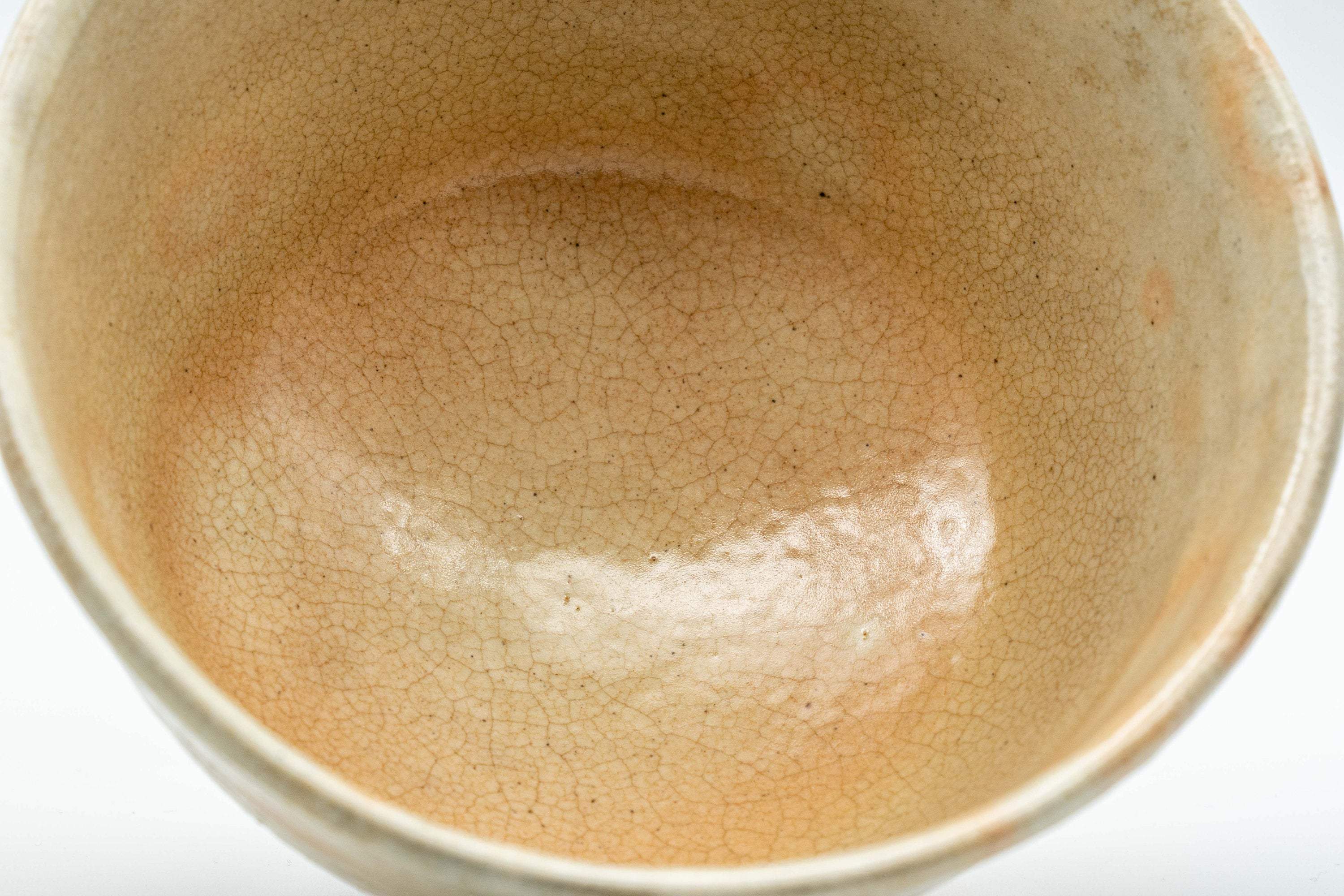 Japanese Matcha Bowl - Gohonte Glazed Hatazori-gata Hagi-yaki Chawan - 400ml