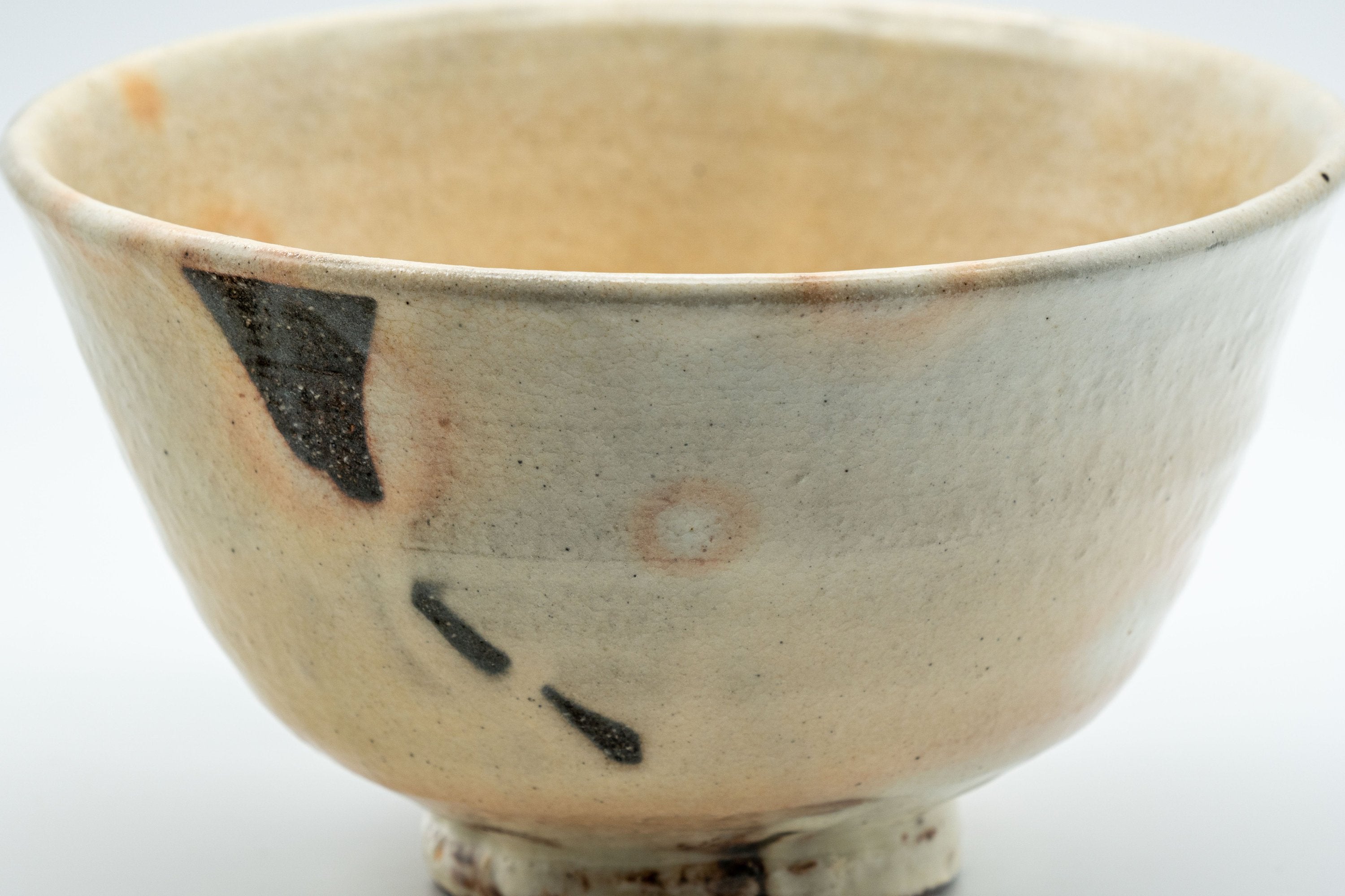 Japanese Matcha Bowl - Gohonte Glazed Hatazori-gata Hagi-yaki Chawan - 400ml