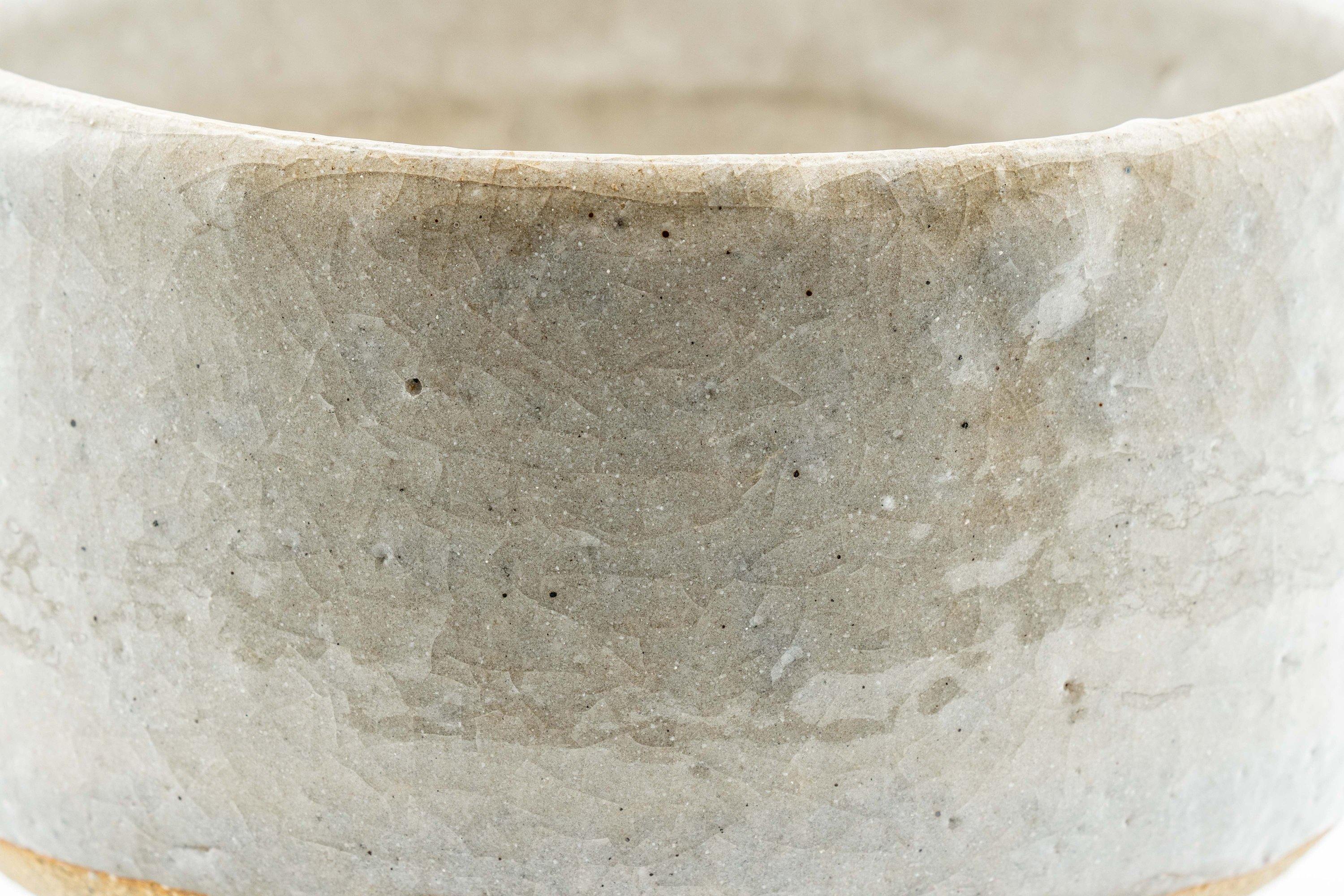 Japanese Matcha Bowl - Large Grey Glazed Hantsutsu-gata Chawan - 600ml