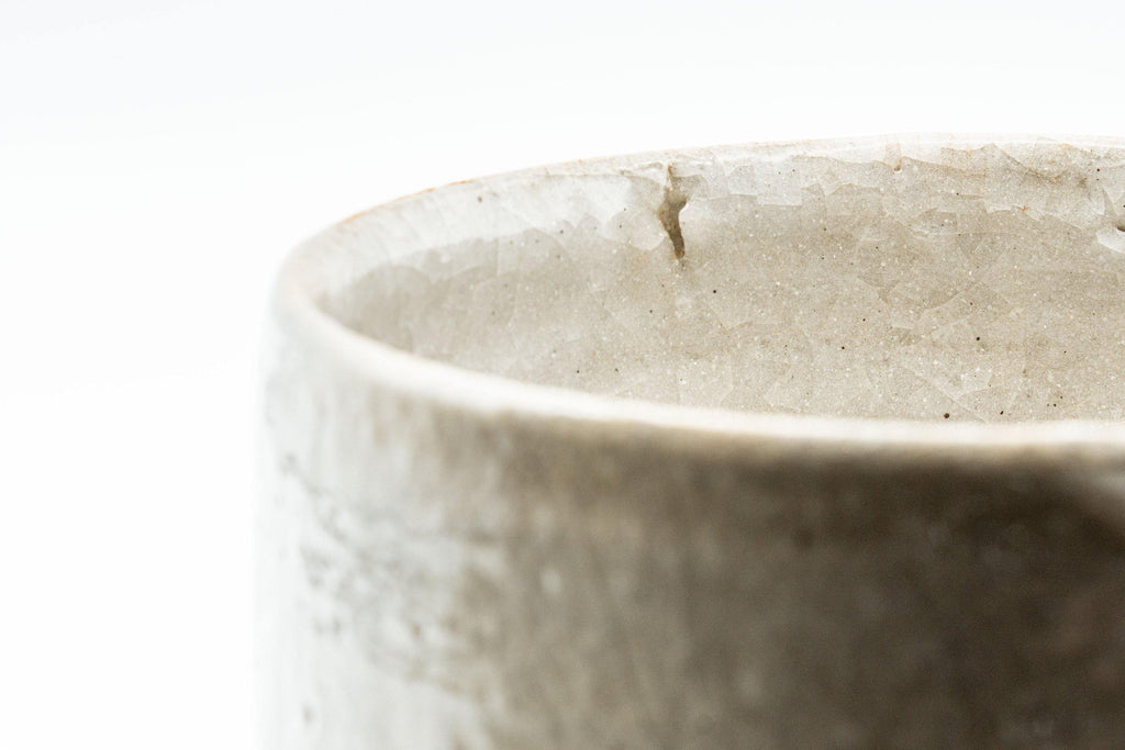 Japanese Matcha Bowl - Large Grey Glazed Hantsutsu-gata Chawan - 600ml