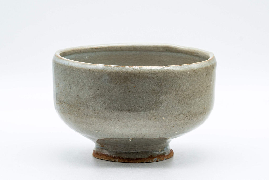 Japanese Matcha Bowl - Milky Glazed Hantsutsu-gata Chawan - 400ml