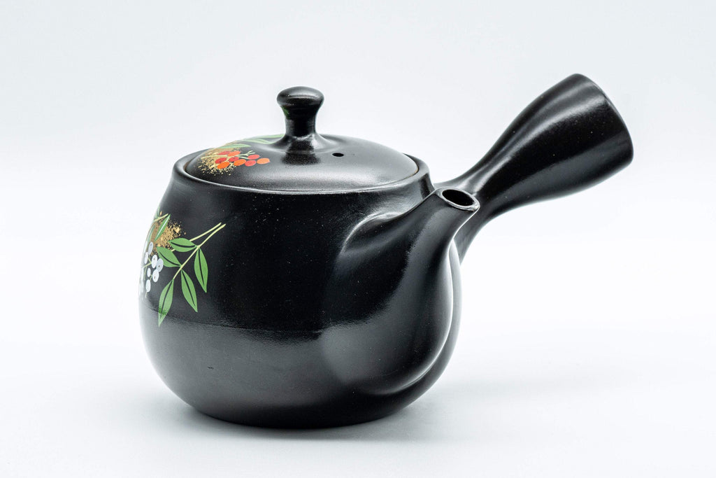 Japanese Kyusu - Black Kurodei Tokoname-yaki Teapot - 375ml