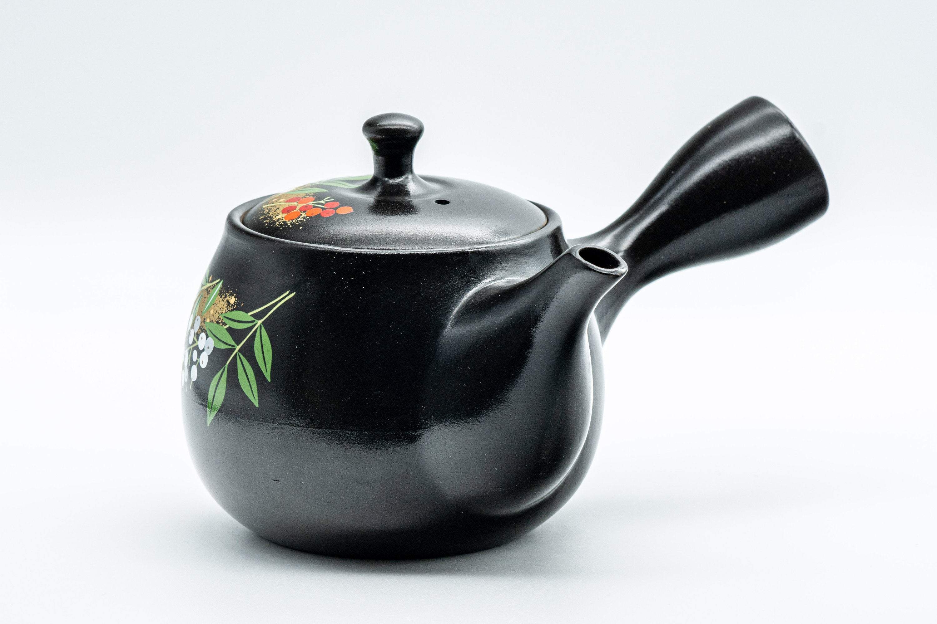 Japanese Kyusu - Black Kurodei Tokoname-yaki Teapot - 375ml