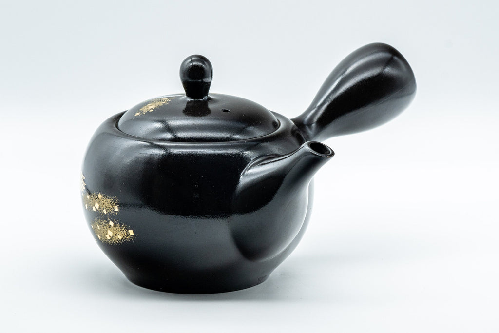 Japanese Kyusu - Black Kurodei Tokoname-yaki Teapot - 400ml