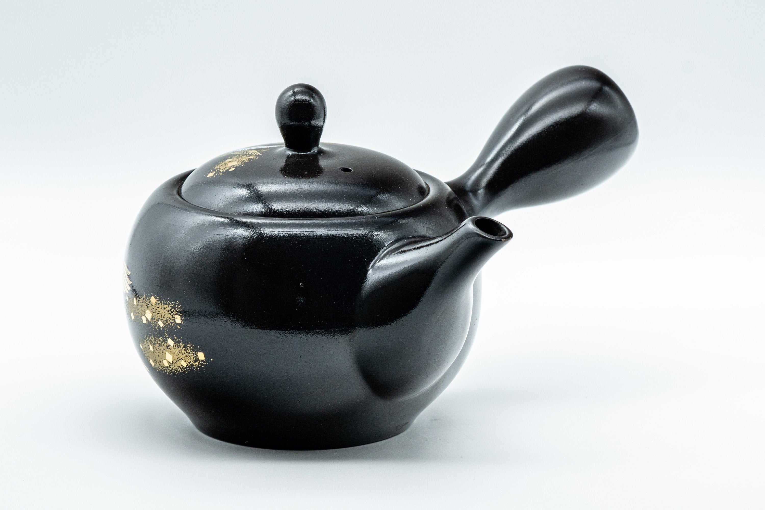 Japanese Kyusu - Black Kurodei Tokoname-yaki Teapot - 400ml