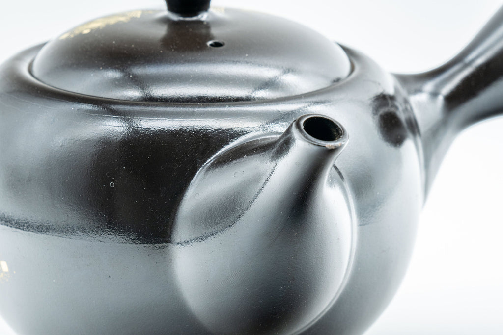 Japanese Kyusu - Black Kurodei Tokoname-yaki Teapot - 400ml