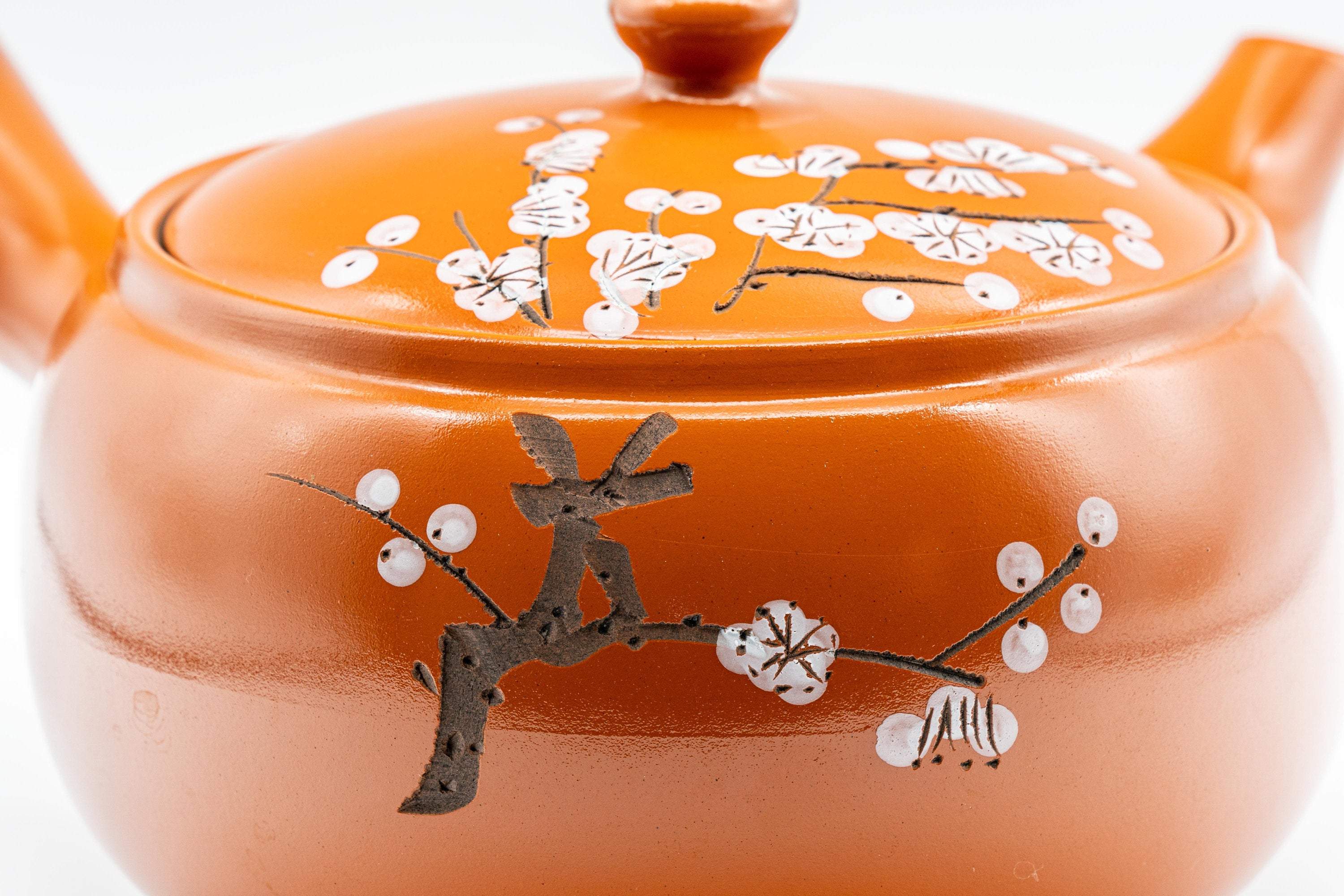 Japanese Kyusu - Large Sakura Tokoname-yaki Teapot - 600ml