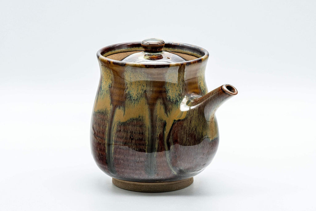 Japanese Houhin - Drip-Glazed Nasu-gata Takatori-yaki Teapot - 400ml