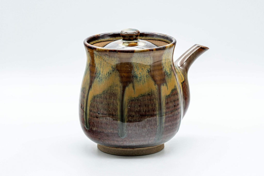 Japanese Houhin - Drip-Glazed Nasu-gata Takatori-yaki Teapot - 400ml