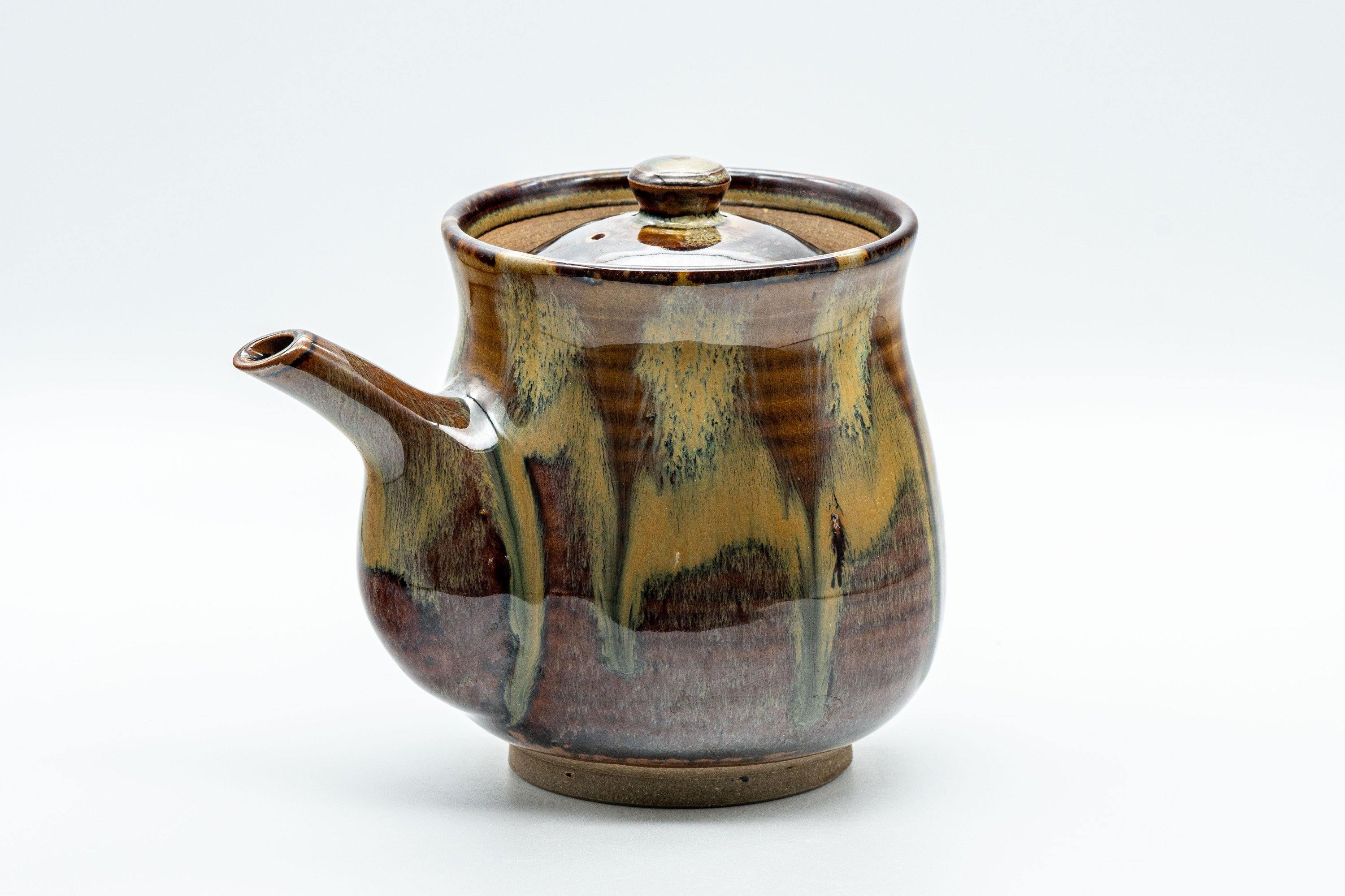 Japanese Houhin - Drip-Glazed Nasu-gata Takatori-yaki Teapot - 400ml