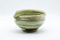 Japanese Katakuchi - Large Brush Glazed Spouted Matcha Bowl - 700ml