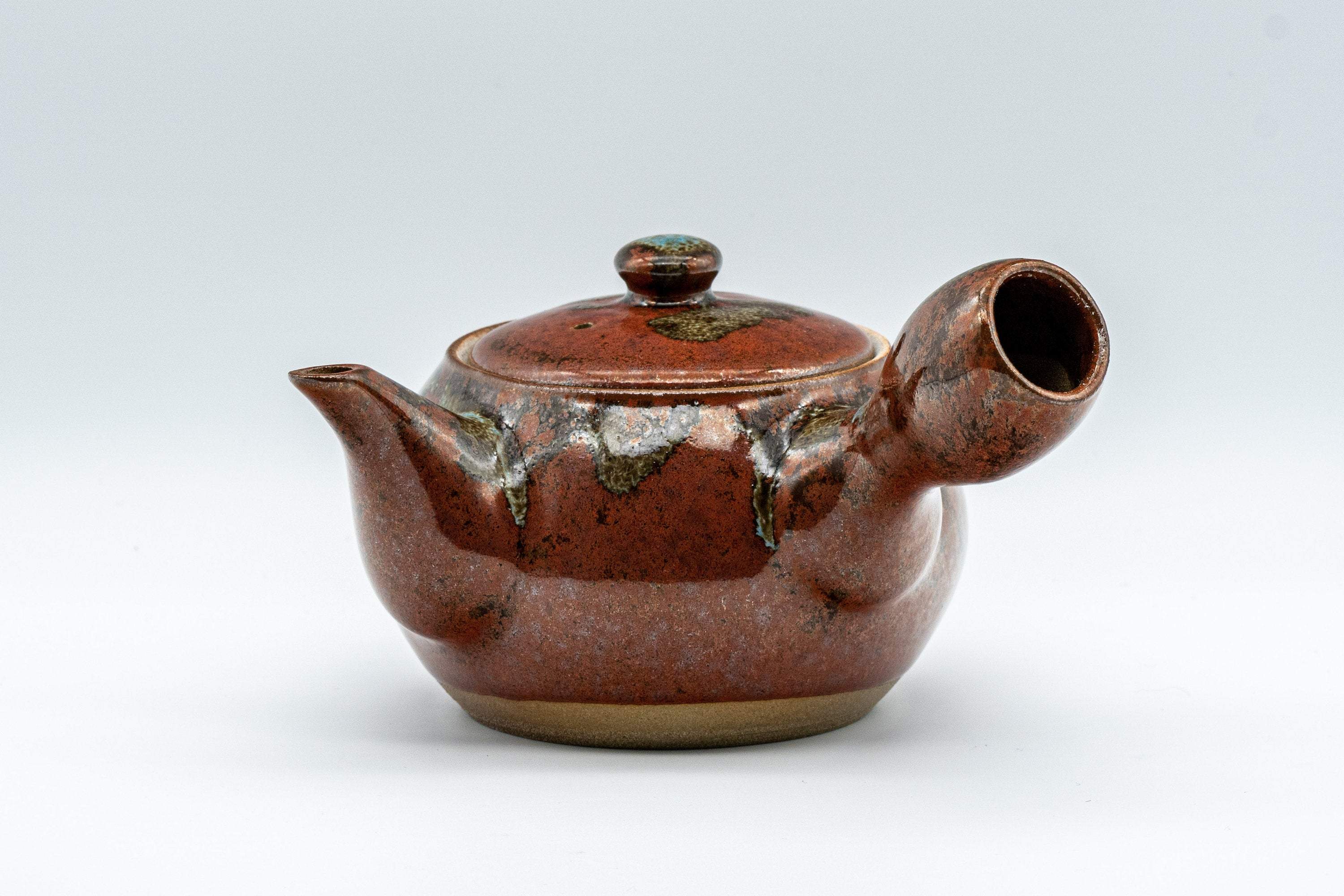 Japanese Tea Set - Drip-Glazed Debeso Kyusu with 5 Yunomi and Chataku