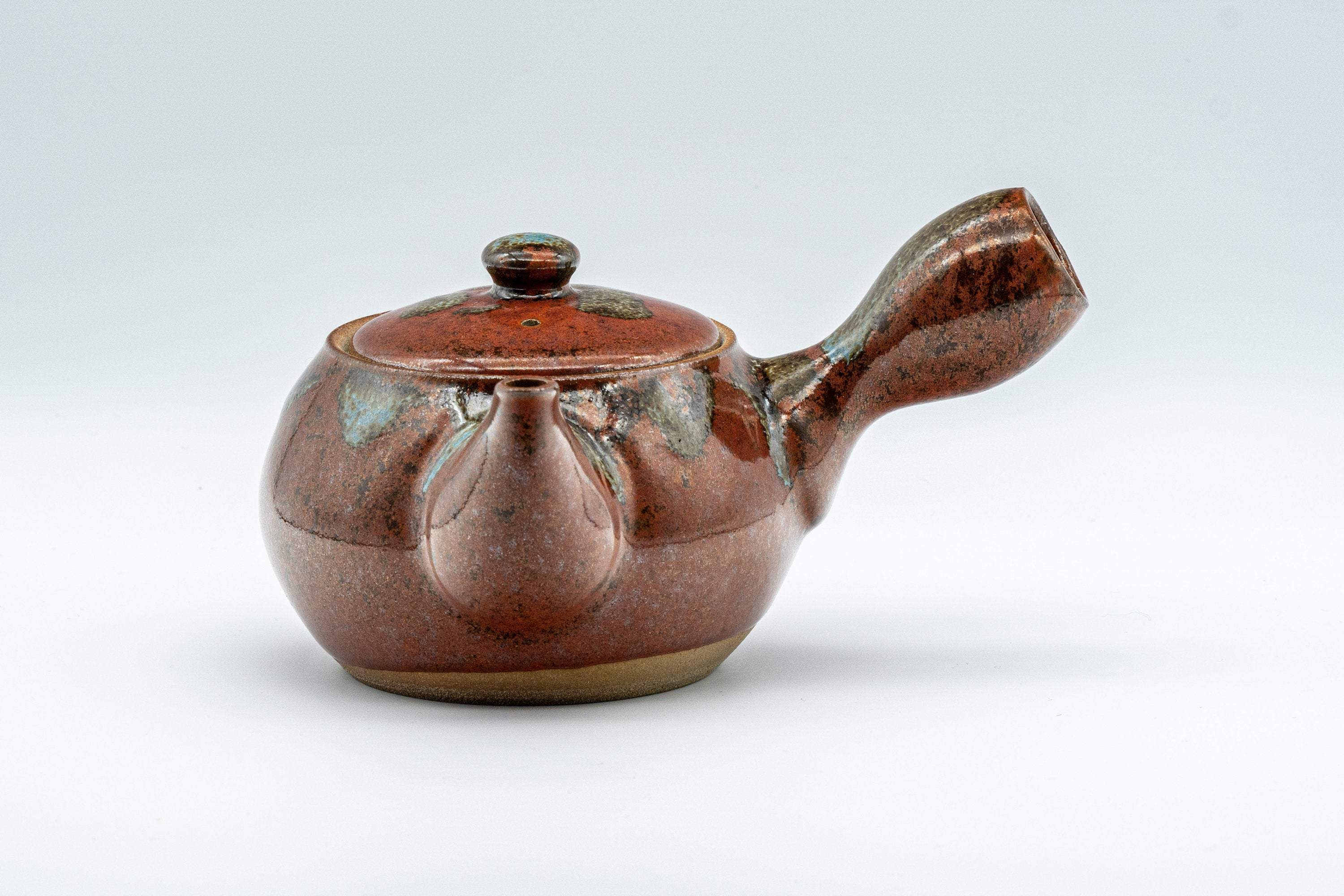 Japanese Tea Set - Drip-Glazed Debeso Kyusu with 5 Yunomi and Chataku